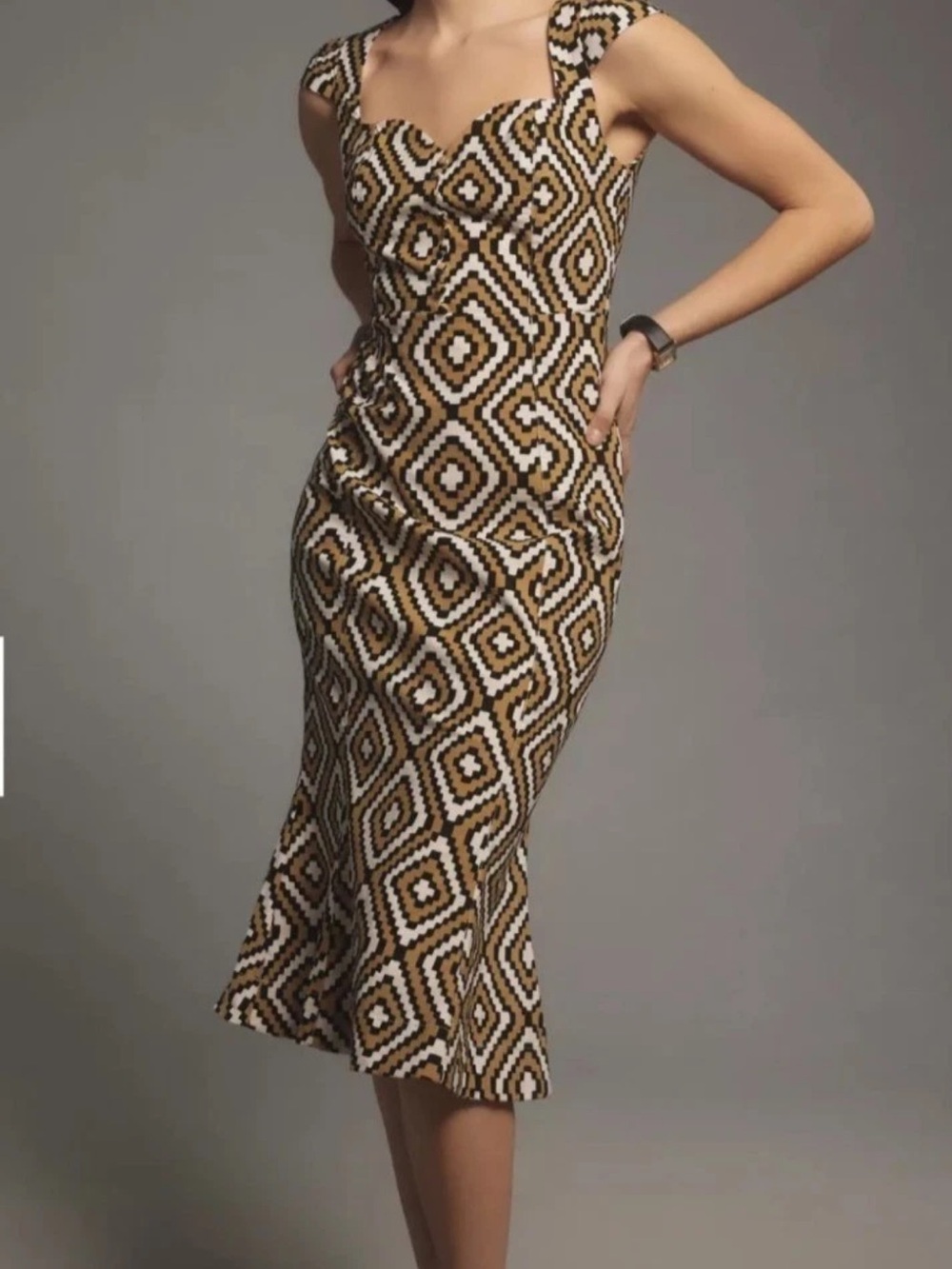 Maeve Anthropologie “Cecily” Retro Midi Dress - Fit & Flare style - Size M